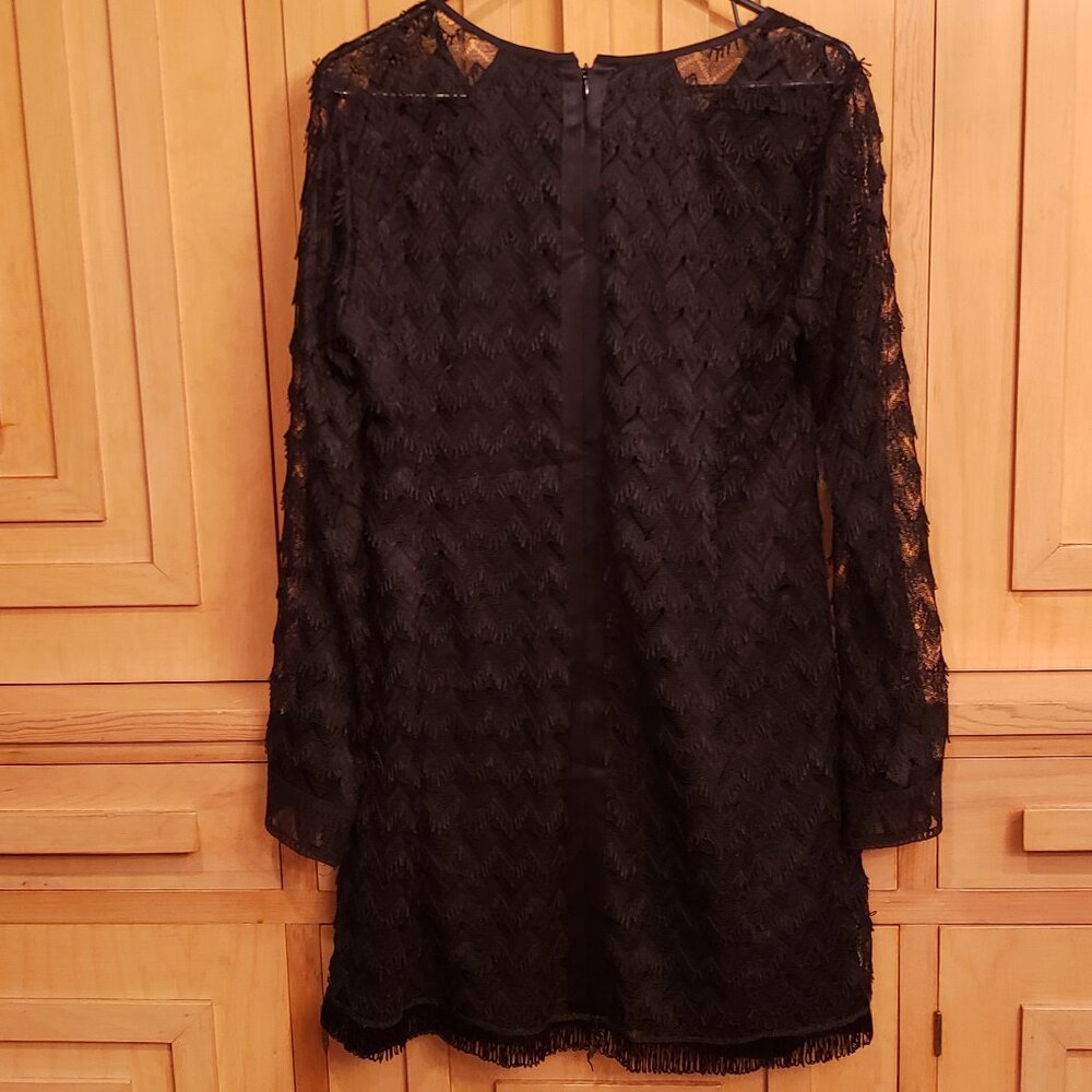 Versatile, Adorable Black Textured Shift Dress. - image 3
